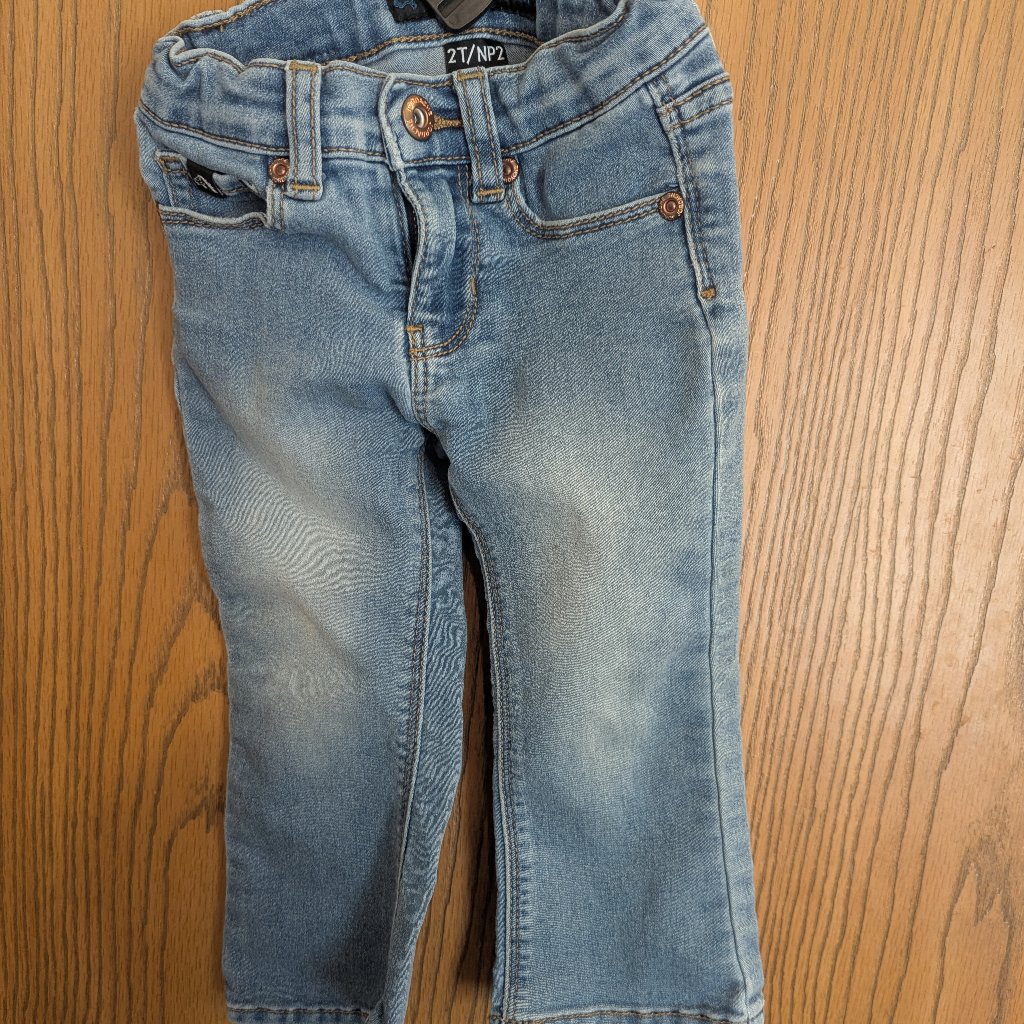 Jordache Bootcut Denim Jeans With Pink Stitched DetailingToddler Girls 2t